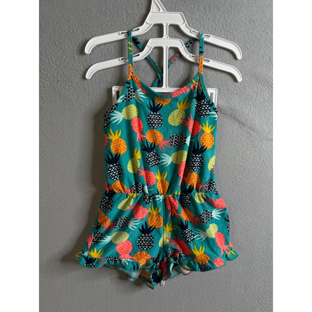 Epic Threads Girls 3T Pineapple Print Romper Jumpsuit Sleeveless